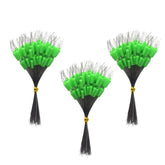 600-piece green cylinder fishing bobber stopper set — front view